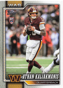 2026 Topps Flagship Football Athan Kaliakmanis #354 RC