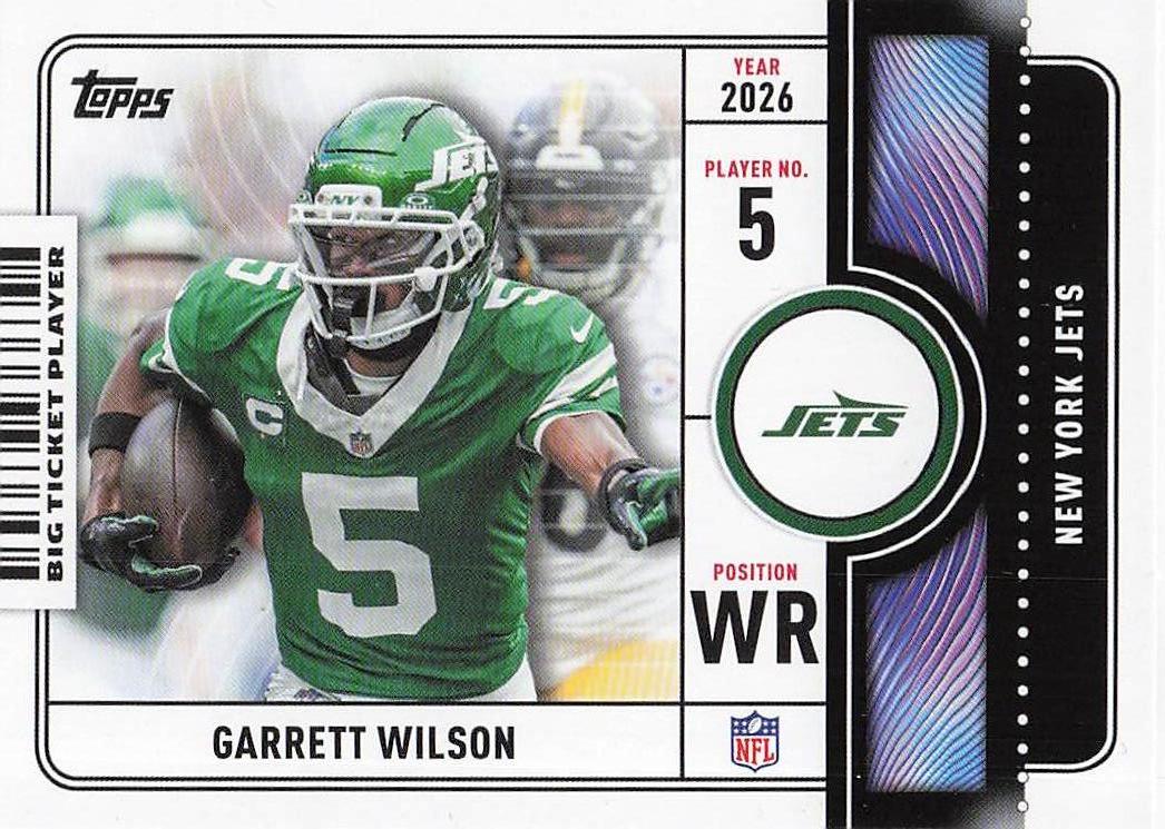2026 Topps Flagship Football Big Ticket Players Garrett Wilson #BTP-21