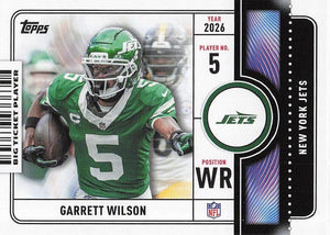 2026 Topps Flagship Football Big Ticket Players Garrett Wilson #BTP-21