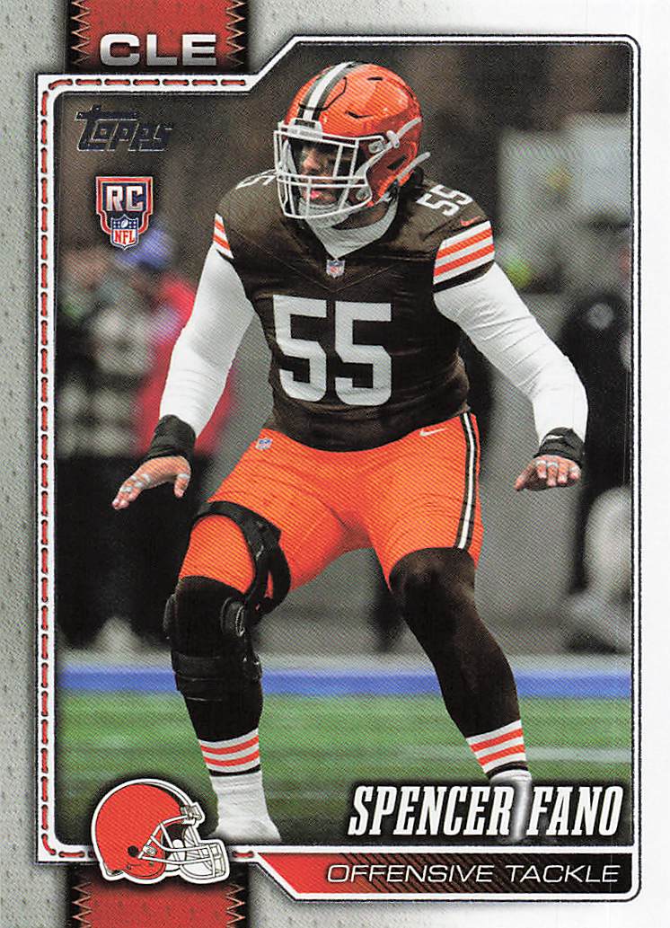2026 Topps Flagship Football Spencer Fano #385 RC