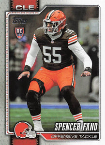 2026 Topps Flagship Football Spencer Fano #385 RC