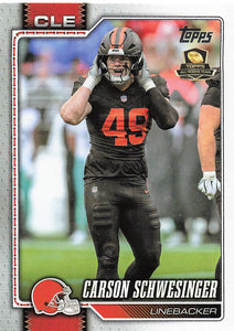 2026 Topps Flagship Football Carson Schwesinger #45