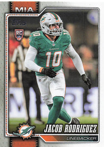 2026 Topps Flagship Football Jacob Rodriguez #378 RC