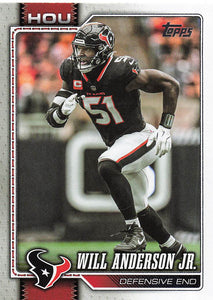 2026 Topps Flagship Football Will Anderson Jr. #82