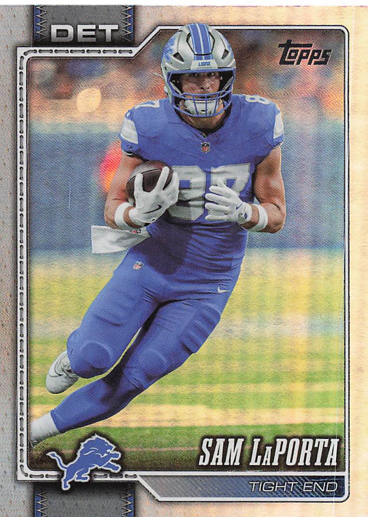 2026 Topps Flagship Football Rainbow Foil Sam LaPorta #221