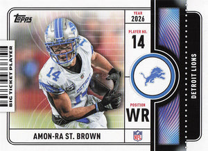 2026 Topps Flagship Football Big Ticket Players Amon-Ra St. Brown #BTP-14