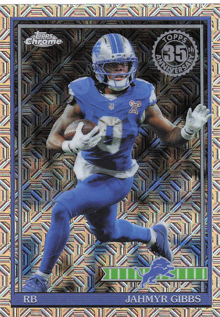 2026 Topps Flagship Football 1991 Topps Football Chrome Jahmyr Gibbs #91TC-39