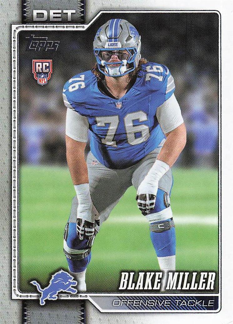 2026 Topps Flagship Football Blake Miller #380 RC