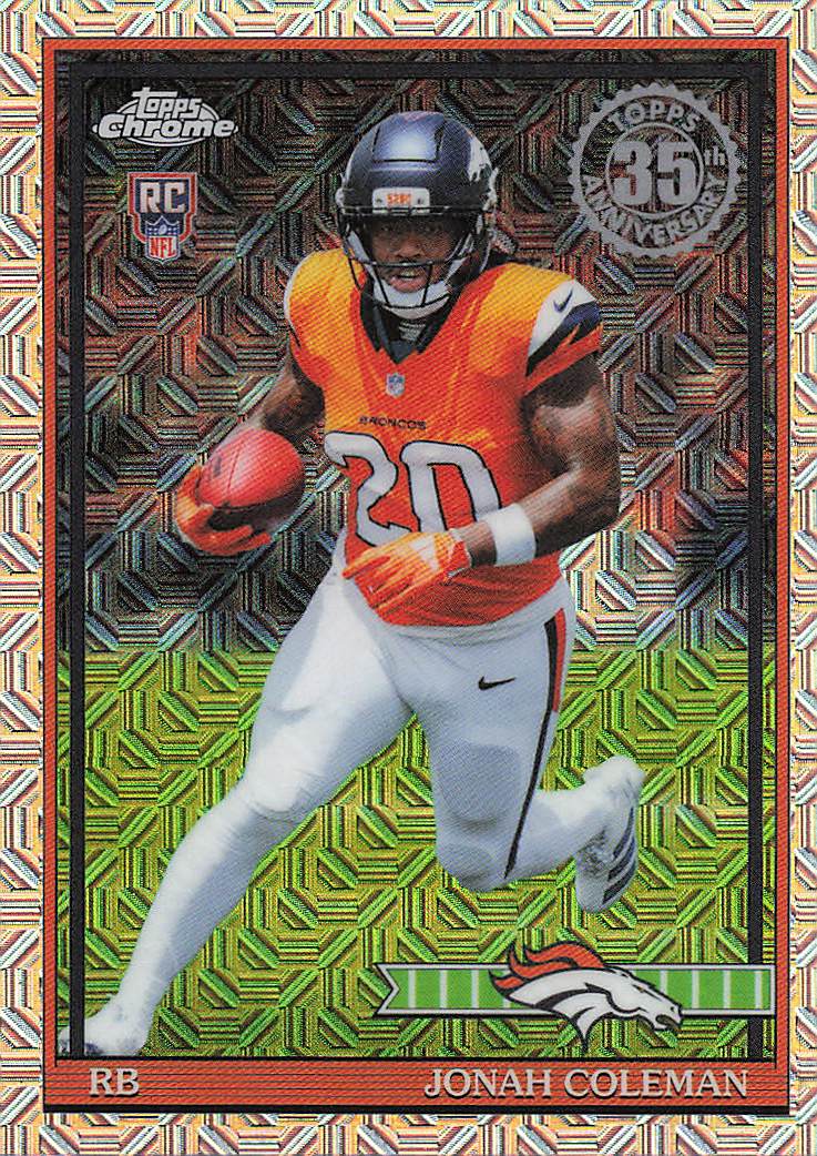 2026 Topps Flagship Football 1991 Topps Rookies Chrome Jonah Coleman #91TRC-12