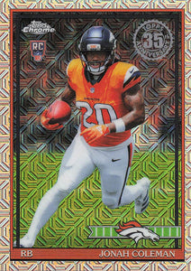 2026 Topps Flagship Football 1991 Topps Rookies Chrome Jonah Coleman #91TRC-12