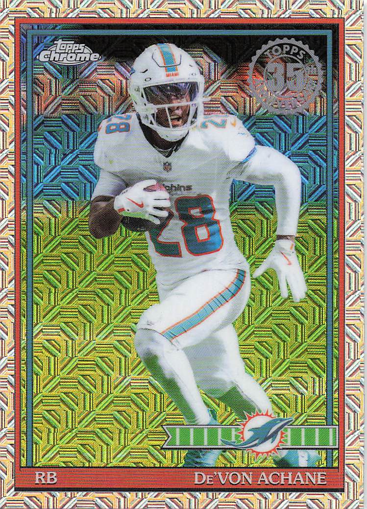 2026 Topps Flagship Football 1991 Topps Football Chrome De'Von Achane #91TC-35