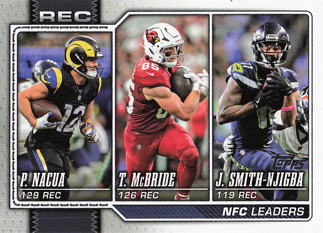 2026 Topps Flagship NFC Receiving Leaders McBride / Nacua / Smith-Njigba #283