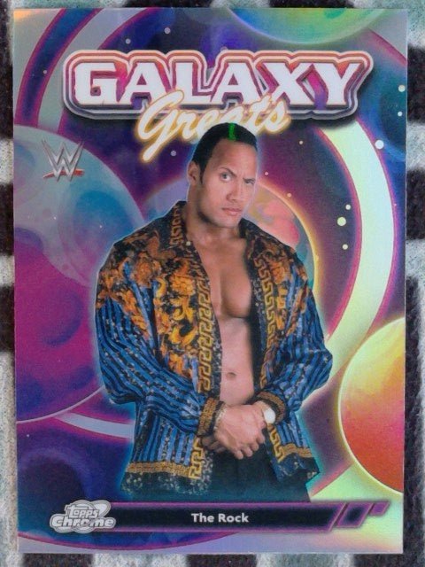 2026 Topps Chrome Cosmic WWE Wrestling Galaxy Greats The Rock #GG-32