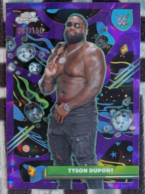 2026 Topps Chrome Cosmic WWE Purple Nebula Refractor 082/150 Tyson Dupont #124