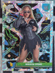 2026 Topps Chrome Cosmic WWE Wrestling Nucleus Refractor Nikkita Lyons #171