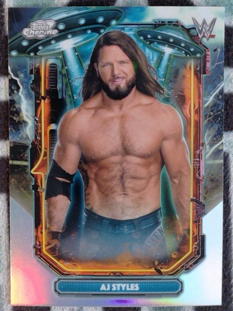 2026 Topps Chrome Cosmic WWE Wrestling Extraterrestrial Talent AJ Styles #ET-21