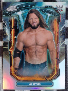 2026 Topps Chrome Cosmic WWE Wrestling Extraterrestrial Talent AJ Styles #ET-21