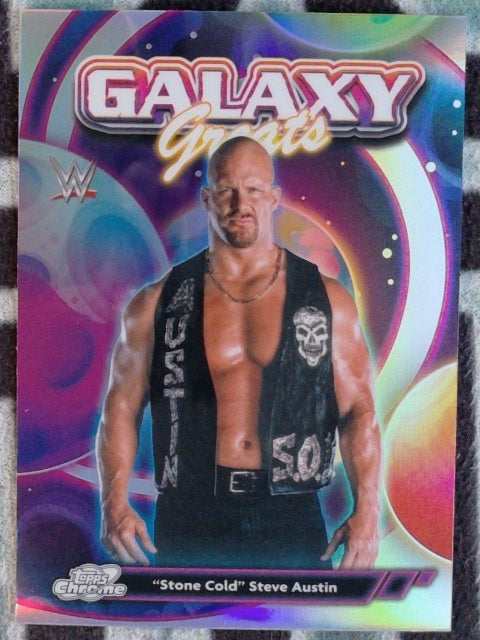 2026 Topps Chrome Cosmic WWE Galaxy Greats "Stone Cold" Steve Austin #GG-1