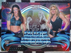 2026 Topps Chrome Cosmic WWE Galactic Showdown Lita / Trish Stratus #GS-19