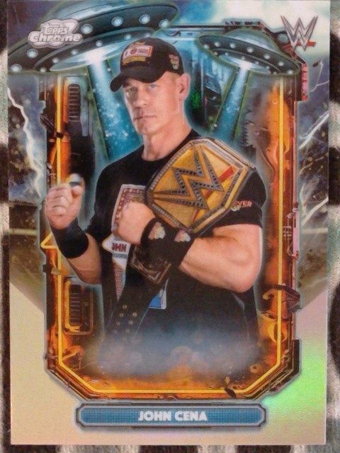 2026 Topps Chrome Cosmic WWE Wrestling Extraterrestrial Talent John Cena #ET-14