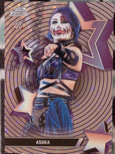 2026 Topps Chrome Cosmic WWE Wrestling StarFractor Asuka #SF-19