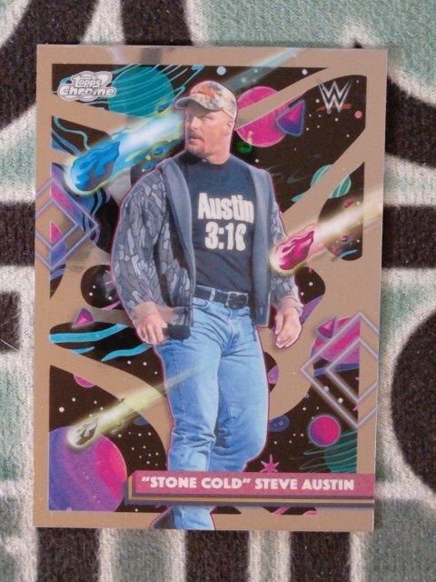2026 Topps Chrome Cosmic WWE Wrestling "Stone Cold" Steve Austin #16