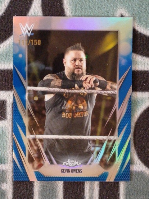 2026 Topps Chrome WWE Wrestling Blue Refractor 111/150 Kevin Owens #51
