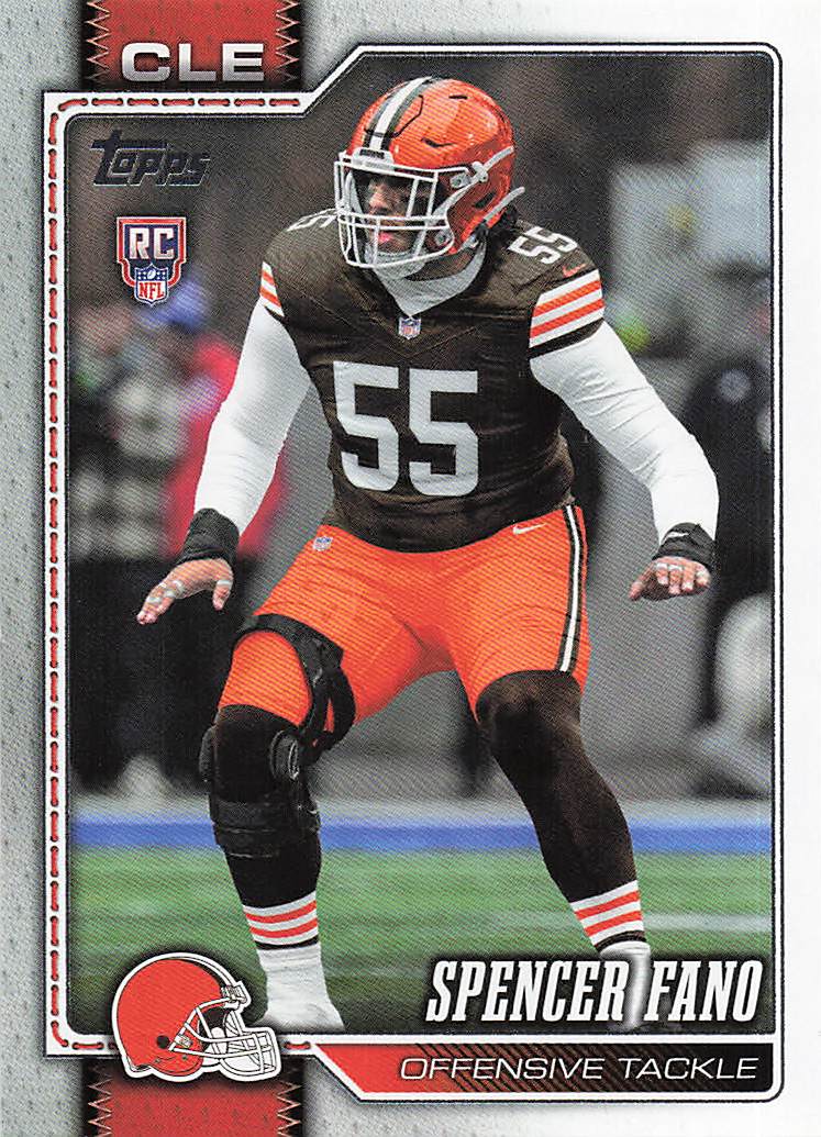 2026 Topps Flagship Football Spencer Fano #385 RC
