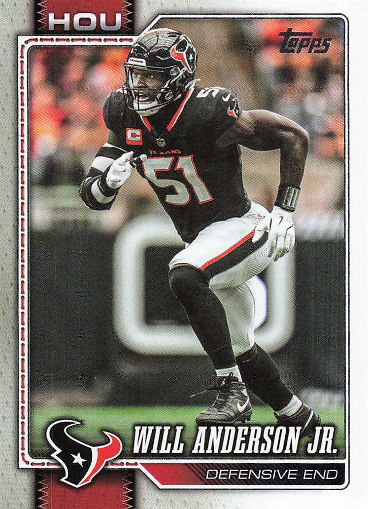 2026 Topps Flagship Football Will Anderson Jr. #82