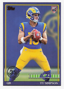 2026 Topps Flagship Football 1991 Topps Football Rookies Ty Simpson #91TR-2