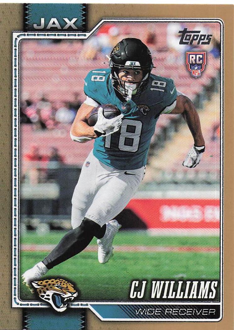 2026 Topps Flagship Football Gold 0961/2026 C.J. Williams #394 RC