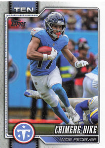 2026 Topps Flagship Football Chimere Dike #192