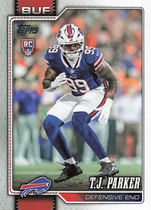 2026 Topps Flagship Football T.J. Parker #376 RC