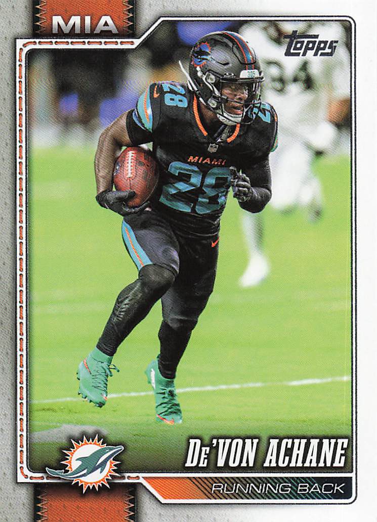 2026 Topps Flagship Football De’Von Achane #127