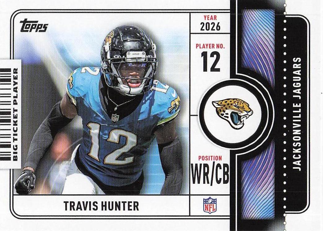 2026 Topps Flagship Football Big Ticket Players Travis Hunter #BTP-12