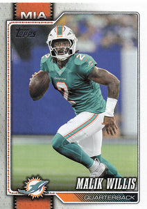 2026 Topps Flagship Football Malik Willis #238
