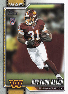 2026 Topps Flagship Football Kaytron Allen #315 RC