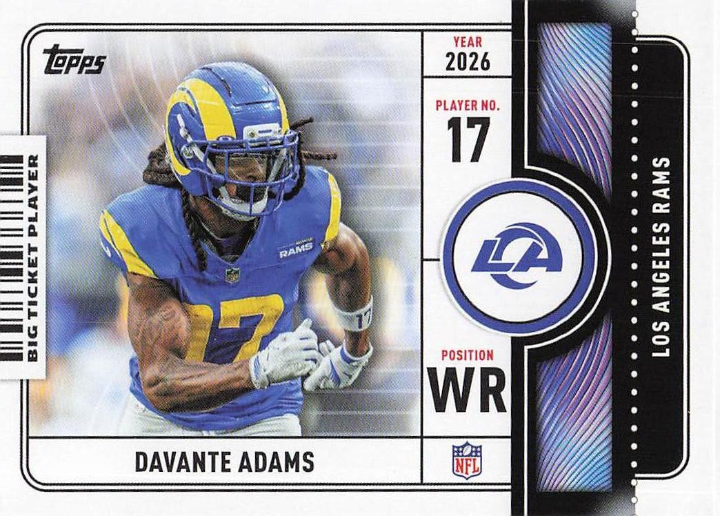 2026 Topps Flagship Football Big Ticket Players Davante Adams #BTP-18