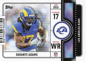 2026 Topps Flagship Football Big Ticket Players Davante Adams #BTP-18