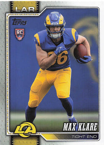 2026 Topps Flagship Football Max Klare #340 RC
