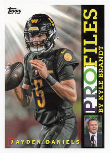 2026 Topps Flagship Football Topps Profiles Jayden Daniels #TP-18