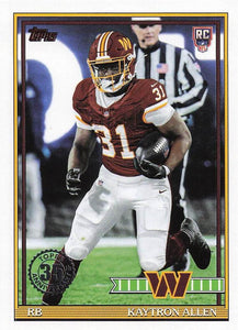 2026 Topps Flagship Football 1991 Topps Football Rookies Kaytron Allen #91TR-15