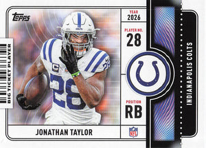2026 Topps Flagship Football Big Ticket Players Jonathan Taylor #BTP-13