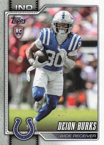 2026 Topps Flagship Football Deion Burks #333 RC