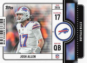 2026 Topps Flagship Football Big Ticket Players Josh Allen #BTP-2