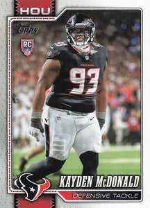 2026 Topps Flagship Football Kayden McDonald #364 RC