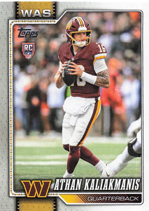 2026 Topps Flagship Football Athan Kaliakmanis #354 RC