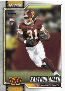 2026 Topps Flagship Football Kaytron Allen #315 RC