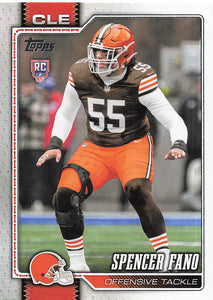 2026 Topps Flagship Football Spencer Fano #385 RC