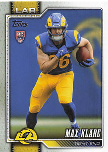2026 Topps Flagship Football Max Klare #340 RC